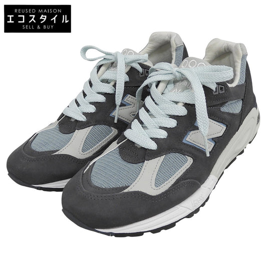 NEW BALANCE ニューバランス 美品 Ronnie Fieg チャコール スニーカー USA製 シューズ メンズ グレー 26cm M990KT2 シューズ