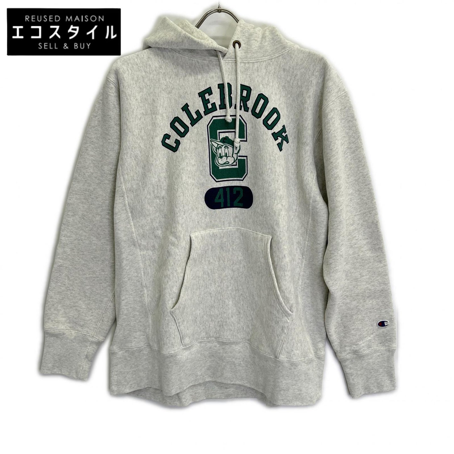 Champion チャンピオン オートミール C3-A124 リバースウィーブ(R) フーデッドスウェットシャツ トップス