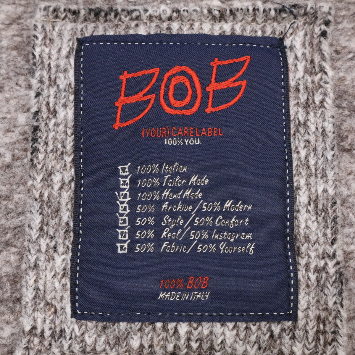 BOB ボブ グレー 074741606-1005 ジップアップフーディ ジャケット