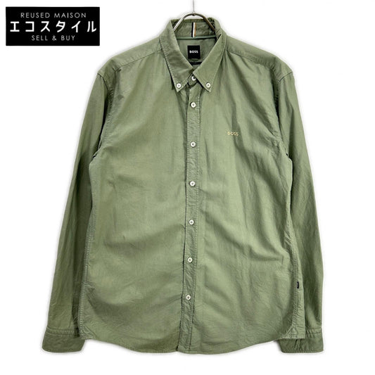 BOSS ボス グリーン H-Roan 50521996 スリムフィットシャツ トップス