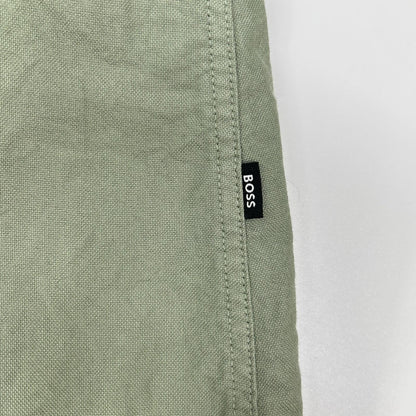 BOSS ボス グリーン H-Roan 50521996 スリムフィットシャツ トップス
