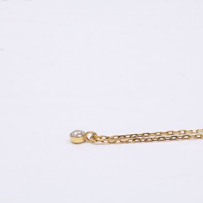 agete アガット 【美品】K18 0.05 ダイヤモンド ネックレス