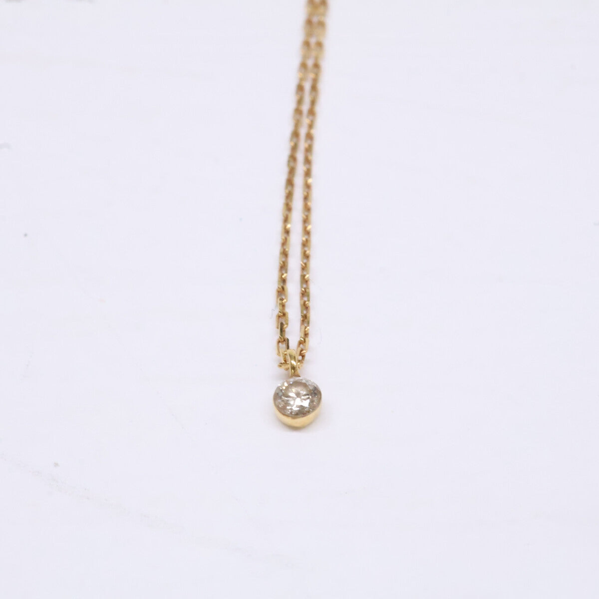 agete アガット 【美品】K18 0.05 ダイヤモンド ネックレス – style