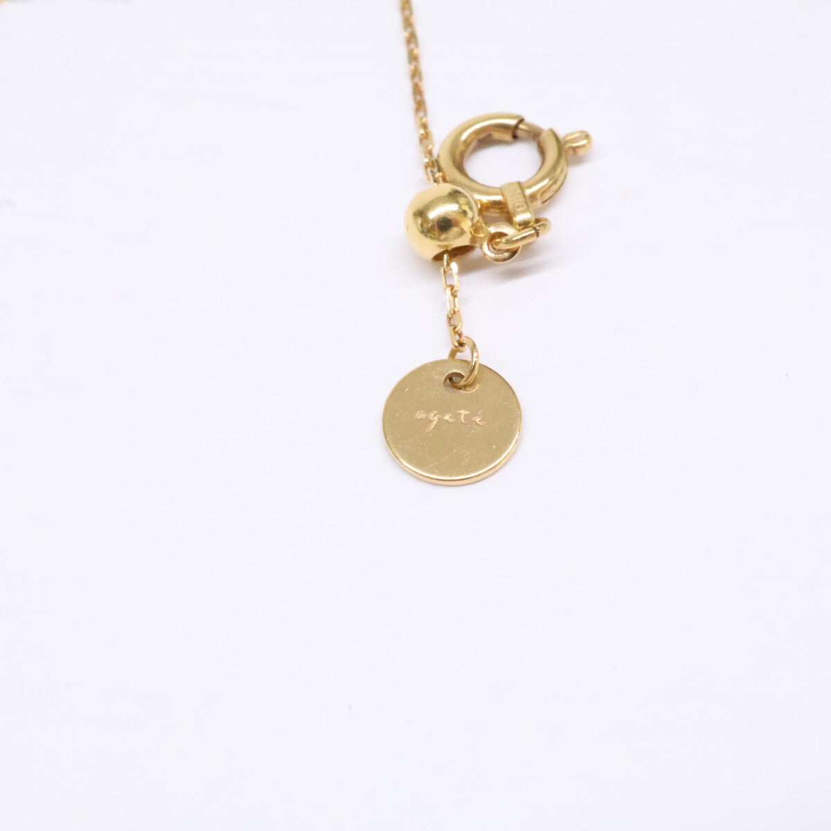 agete アガット 【美品】K18 0.05 ダイヤモンド ネックレス