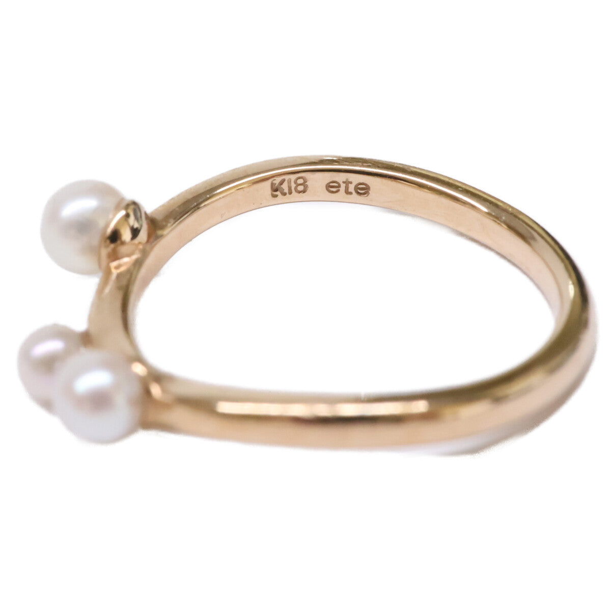 ete エテ 【美品】K18 パール リング 指輪