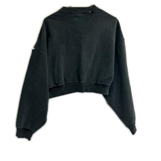 REMIRELIEF レミレリーフ ×SHISHIKUI チャコール 128390 ダメージ加工クルーネックスウェット トップス