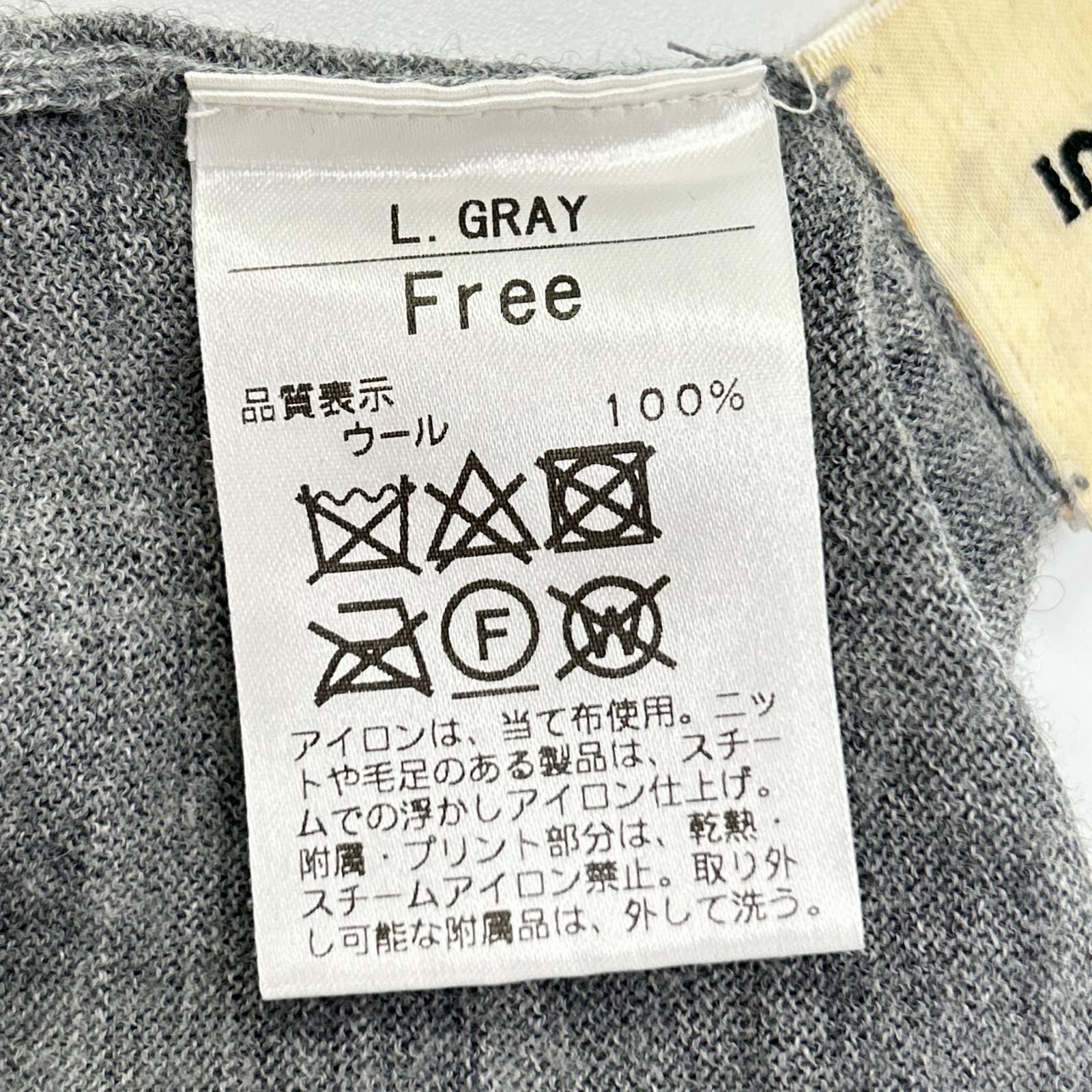 THE SHISHIKUI シシクイ グレー ウール タートルネックニット トップス