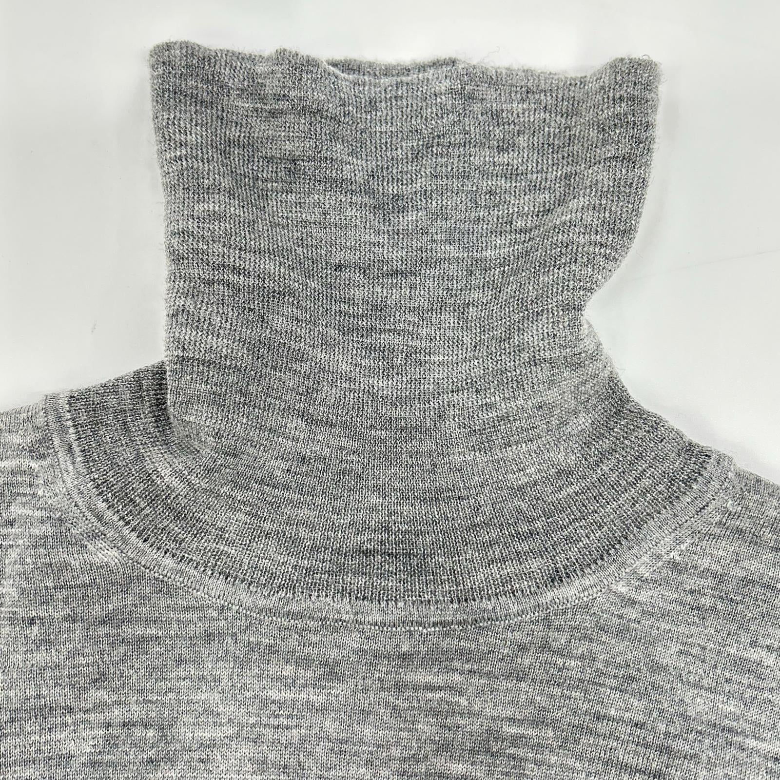 THE SHISHIKUI シシクイ グレー ウール タートルネックニット トップス
