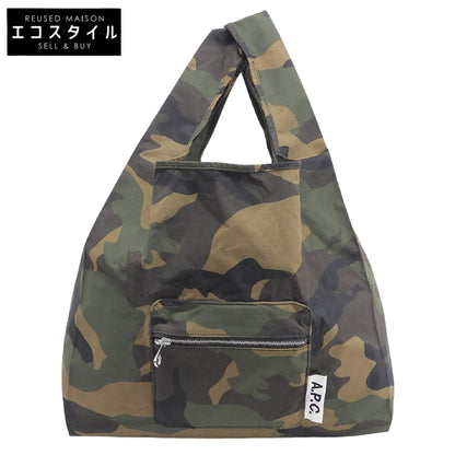 A.P.C. アーペーセー 美品 カモフラ SHOPPING ULTRALIGHT MINIMAL 22P エコバッグ トートバッグ レディース グリーン/ブラウン トートバッグ