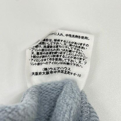 WAREHOUSE ウエアハウス ブルー プリント ラグラン スウェットシャツ トップス