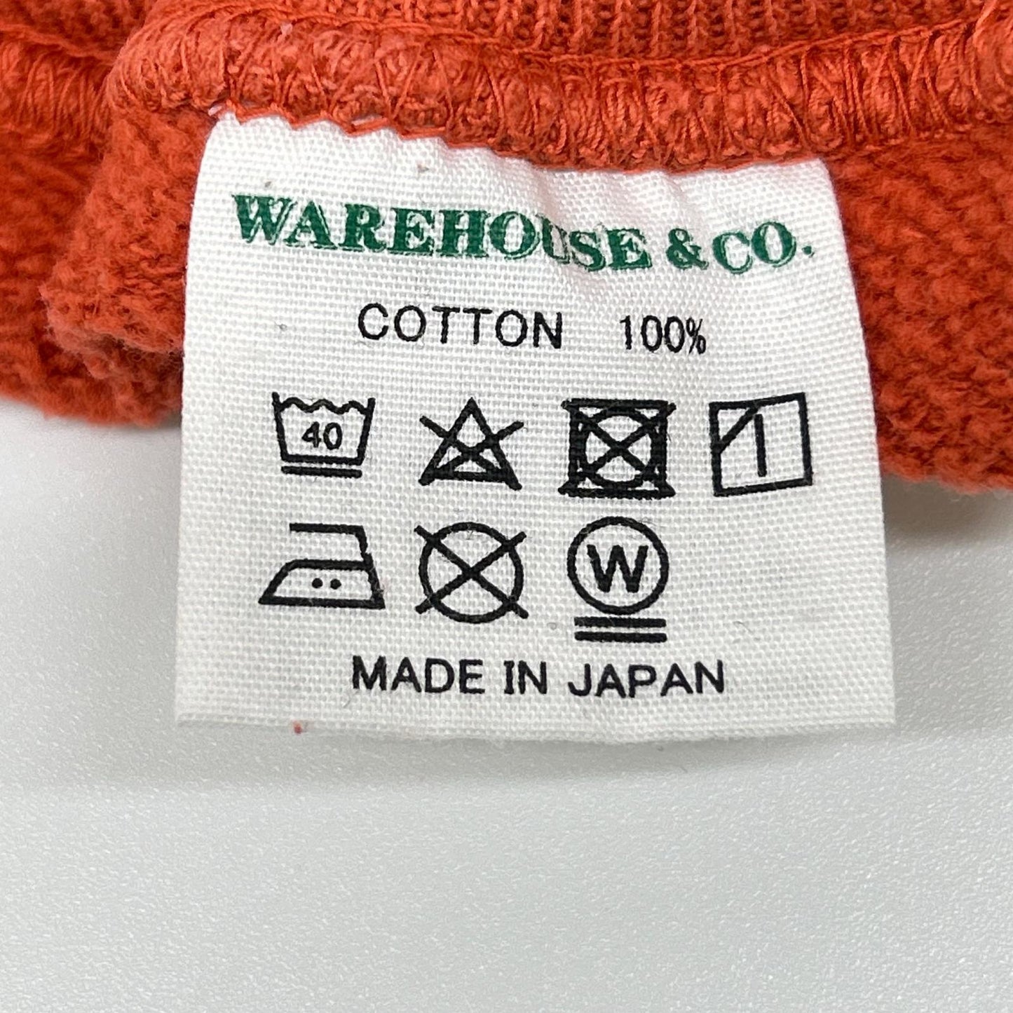 WAREHOUSE ウエアハウス レッド プリント ラグラン スウェットシャツ トップス