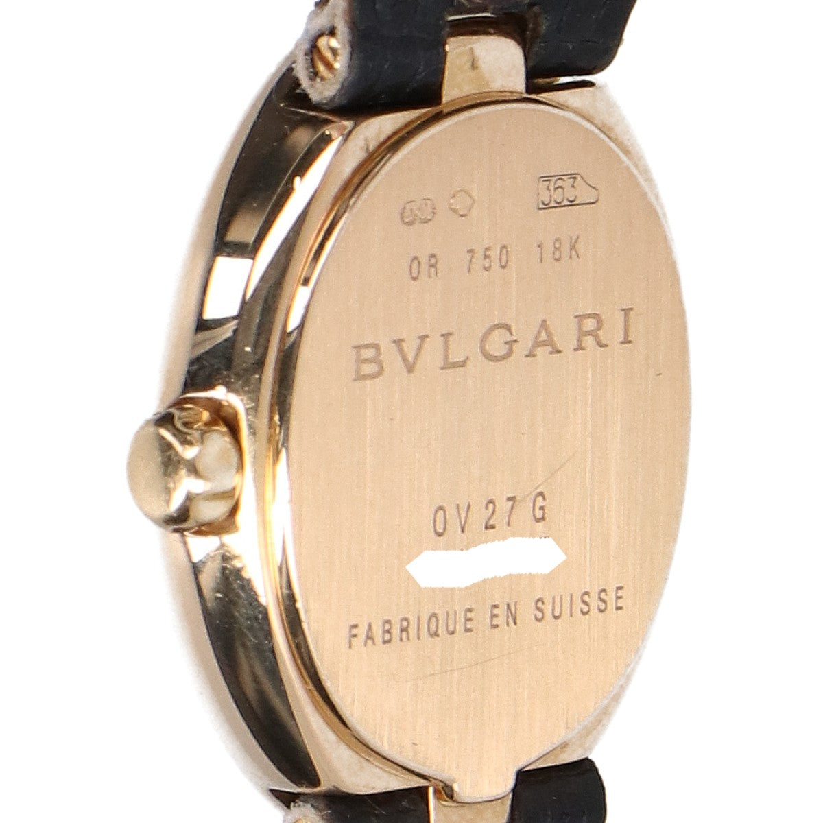 BVLGARI ブルガリ 仕上げ済み 750 OV27G オーバル 12Pダイヤモンド シェル文字盤 クオーツ 腕時計