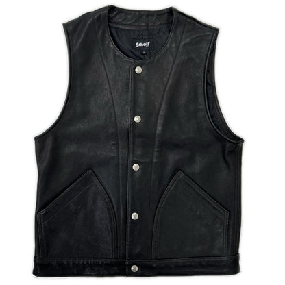 SCHOTT ショット ブラック 782-3251001 GOAT LEATHER VEST ベスト