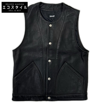 SCHOTT ショット ブラック 782-3251001 GOAT LEATHER VEST ベスト