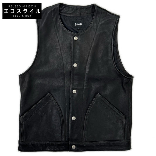 SCHOTT ショット ブラック 782-3251001 GOAT LEATHER VEST ベスト