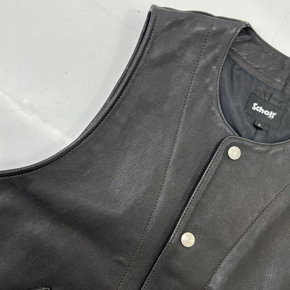 SCHOTT ショット ブラック 782-3251001 GOAT LEATHER VEST ベスト