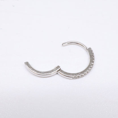 bijou de m ビジュードエム 【美品】K14 D0.035 ダイヤモンド ミニ フープ 片耳 シングル ピアス