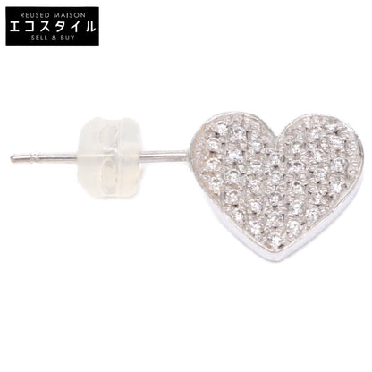 Bijou de M ビジュードエム MIO HARUTAKA K18WG メレダイヤモンド 0.16ct ハート横向き 左針 ピアス