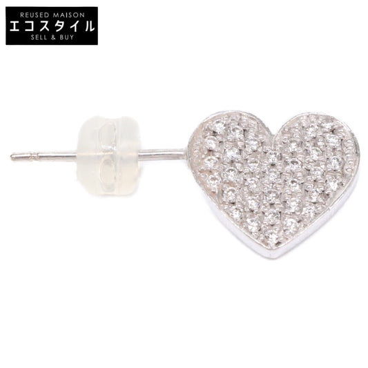 Bijou de M ビジュードエム MIO HARUTAKA K18WG メレダイヤモンド 0.16ct ハート横向き 左針 ピアス