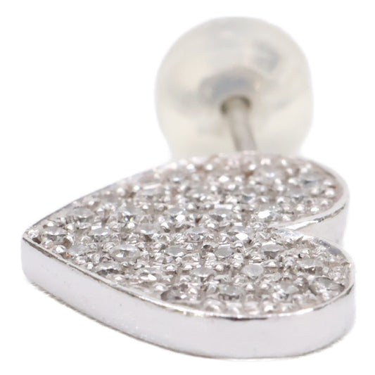 Bijou de M ビジュードエム MIO HARUTAKA K18WG メレダイヤモンド 0.16ct ハート横向き 左針 ピアス
