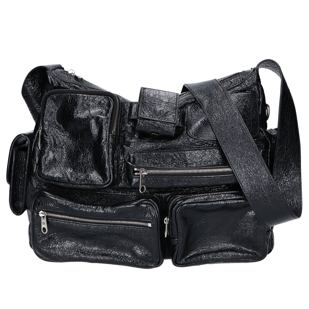 BALENCIAGA バレンシアガ 美品 785297 スーパービジー アリーナラムスキン メッセンジャーバッグ ショルダーバッグ
