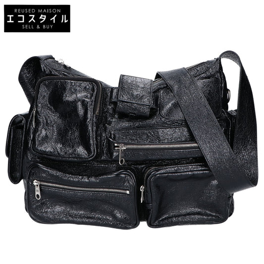 BALENCIAGA バレンシアガ 美品 785297 スーパービジー アリーナラムスキン メッセンジャーバッグ ショルダーバッグ