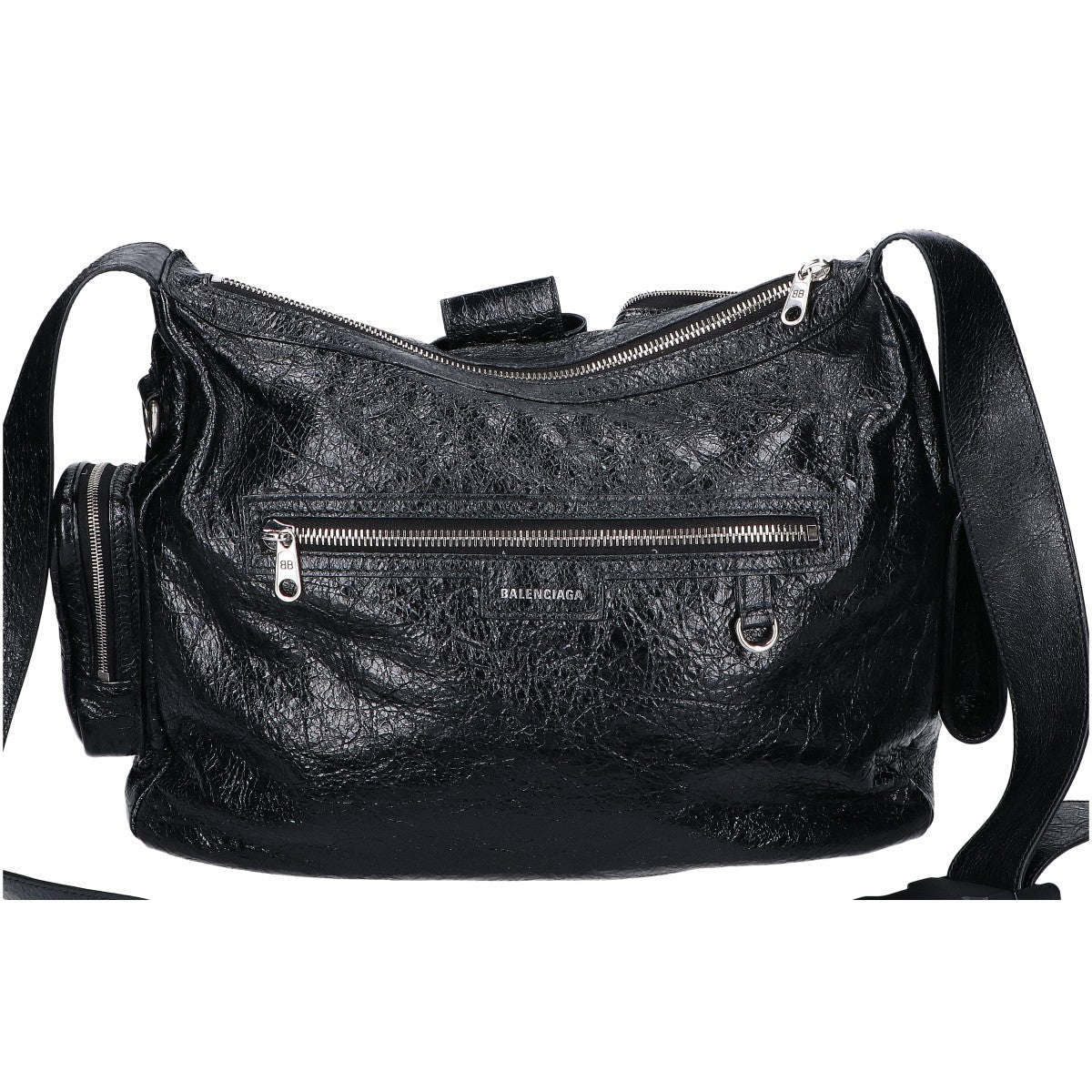 BALENCIAGA バレンシアガ 美品 785297 スーパービジー アリーナラムスキン メッセンジャーバッグ ショルダーバッグ
