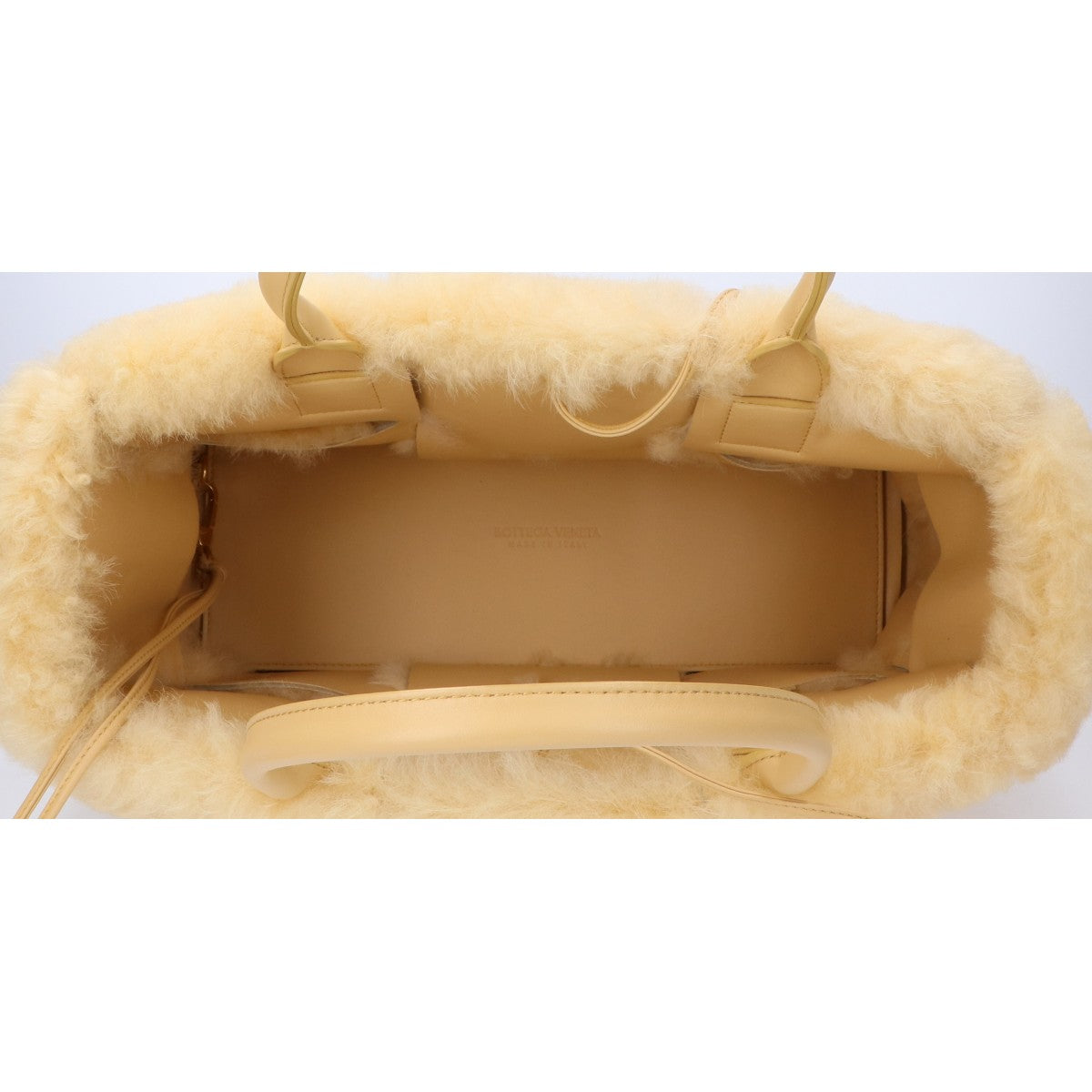 BOTTEGA VENETA ボッテガヴェネタ 新品同様 652867 ムートン シアリング ラムスキン スモール アルコ トートバッグ
