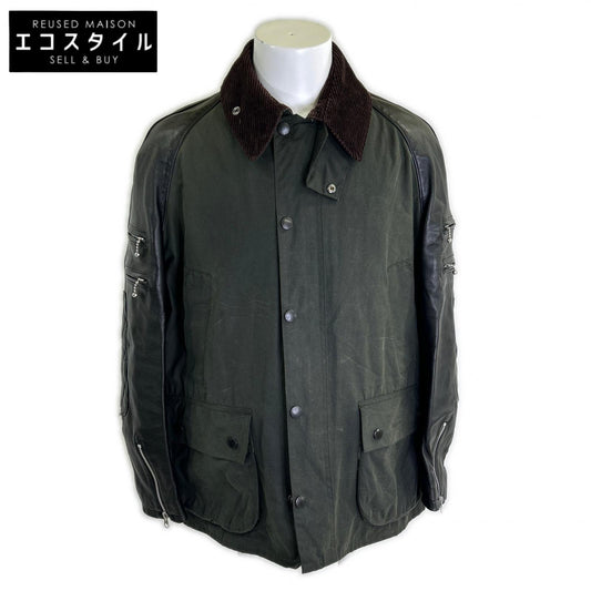 Barbour バブアー ｘJUNYA WATANABE MAN【美品】AD2017 WT-J102 BEDALE アームレザー切替 ビデイルジャケット ジャケット