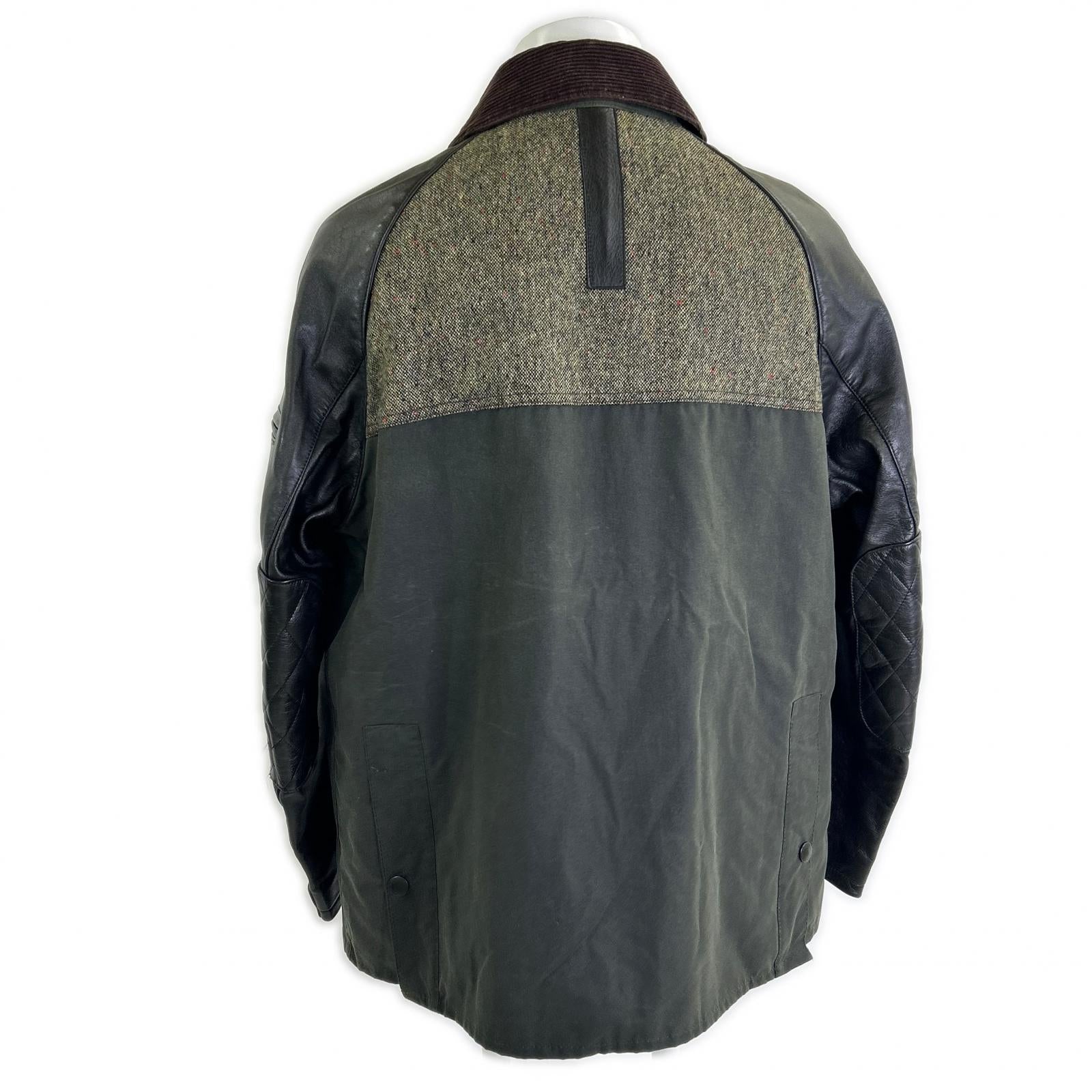 Barbour バブアー ｘJUNYA WATANABE MAN【美品】AD2017 WT-J102 BEDALE アームレザー切替 ビデイルジャケット ジャケット