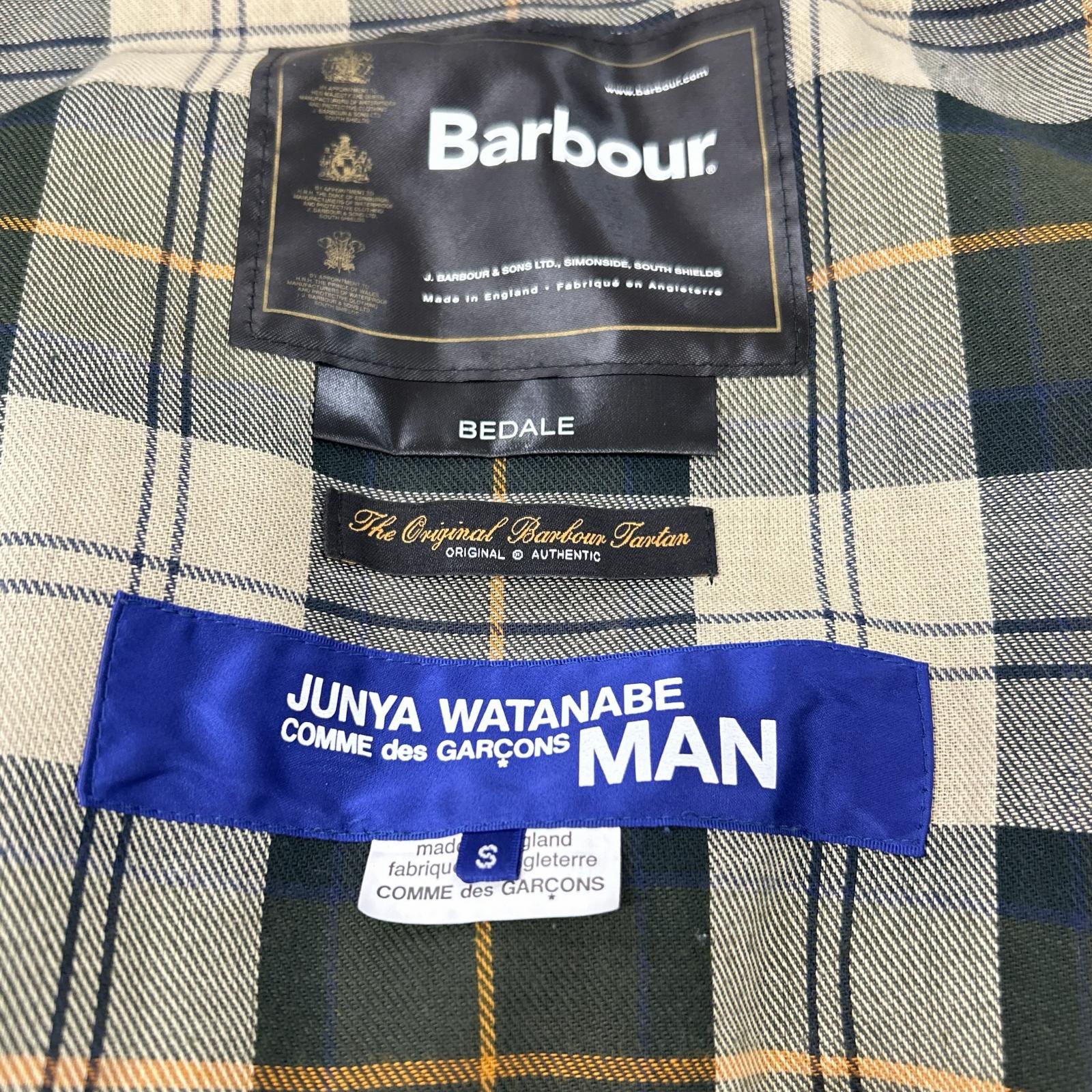 Barbour バブアー ｘJUNYA WATANABE MAN【美品】AD2017 WT-J102 BEDALE アームレザー切替 ビデイルジャケット ジャケット