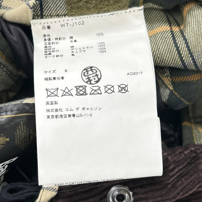 Barbour バブアー ｘJUNYA WATANABE MAN【美品】AD2017 WT-J102 BEDALE アームレザー切替 ビデイルジャケット ジャケット