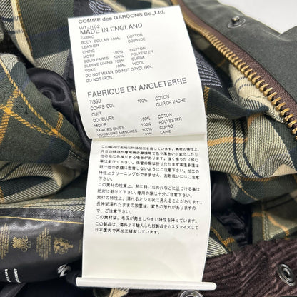 Barbour バブアー ｘJUNYA WATANABE MAN【美品】AD2017 WT-J102 BEDALE アームレザー切替 ビデイルジャケット ジャケット