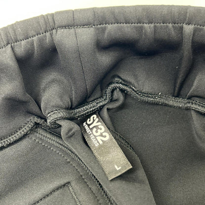 SY32 by SWEET YEARS SY32 by Sweet Years black 14116 DOUBLE KNIT EMBROIDERY LOGO long pants bottoms