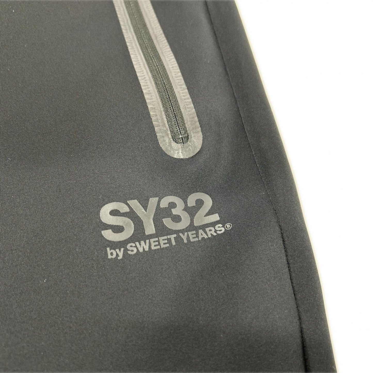 SY32 by SWEET YEARS SY32 by Sweet Years black 14116 DOUBLE KNIT EMBROIDERY LOGO long pants bottoms