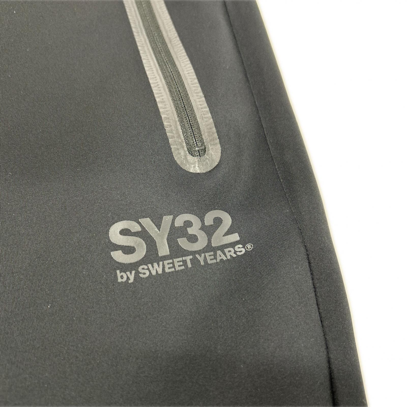 SY32 by SWEET YEARS SY32 by Sweet Years black 14116 DOUBLE KNIT EMBROIDERY LOGO long pants bottoms