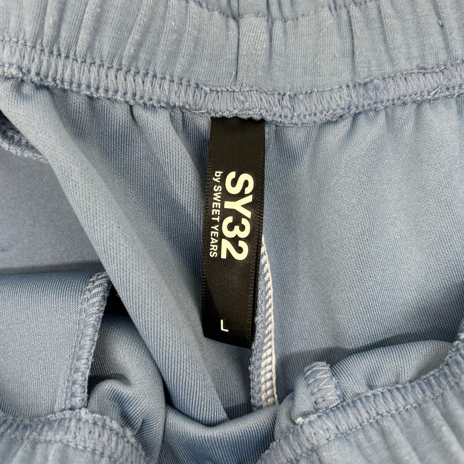 SY32 by SWEET YEARS エスワイサーティトゥーバイスウィートイヤーズ ブルー 15528 EMBROIDERY LOGO SWEAT PANTS ボトムス