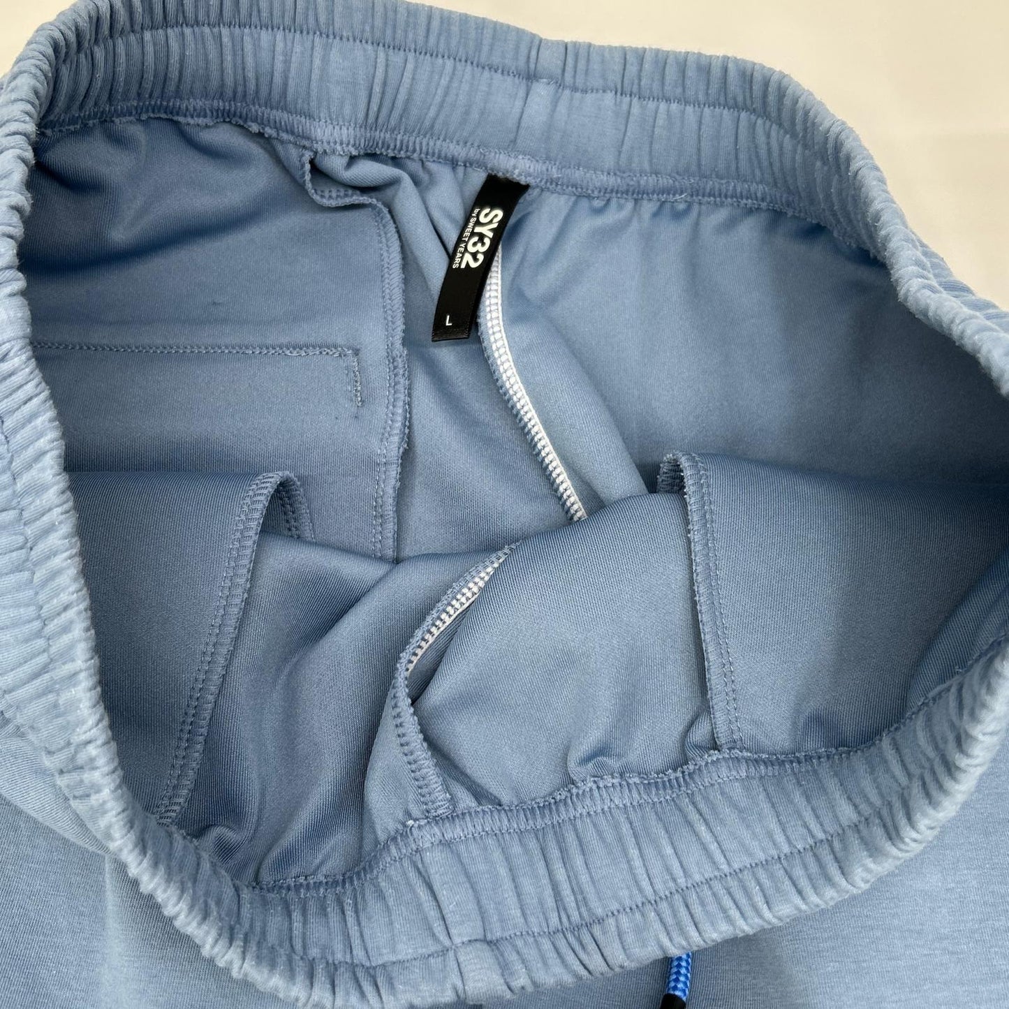 SY32 by SWEET YEARS エスワイサーティトゥーバイスウィートイヤーズ ブルー 15528 EMBROIDERY LOGO SWEAT PANTS ボトムス