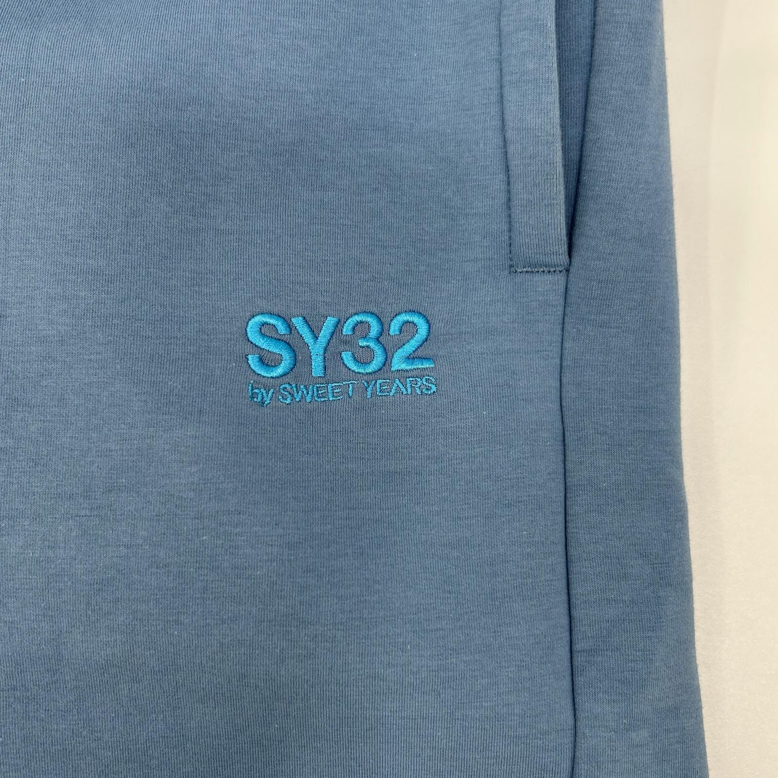 SY32 by SWEET YEARS エスワイサーティトゥーバイスウィートイヤーズ ブルー 15528 EMBROIDERY LOGO SWEAT PANTS ボトムス