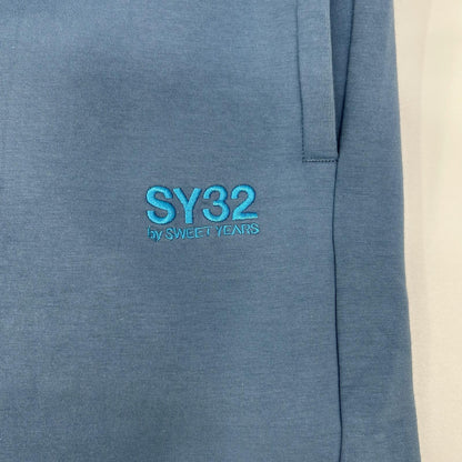 SY32 by SWEET YEARS エスワイサーティトゥーバイスウィートイヤーズ ブルー 15528 EMBROIDERY LOGO SWEAT PANTS ボトムス