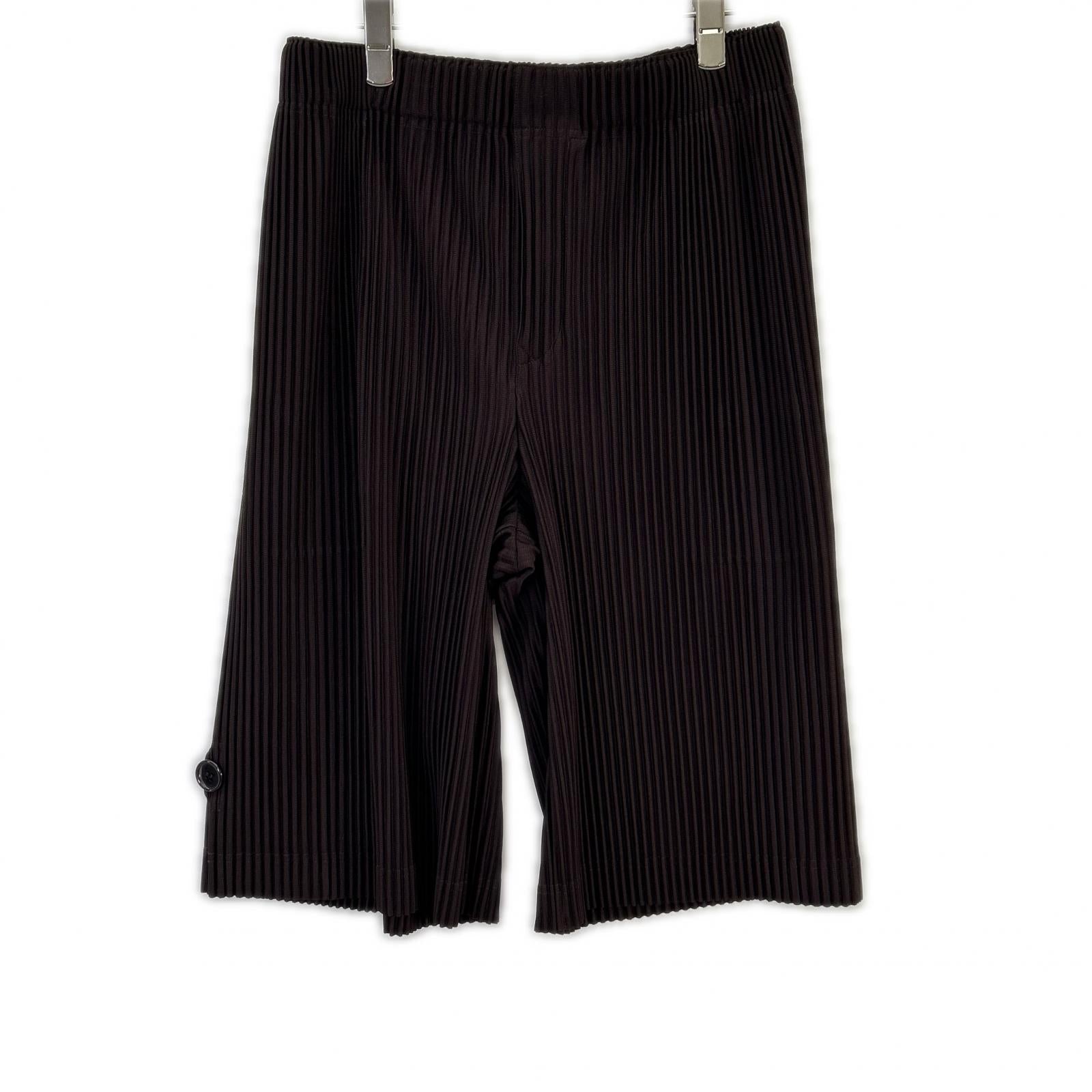 HOMME PLISSE ISSEY MIYAKE オムプリッセ イッセイミヤケ エッグプラントブラック HP61JF212 WEAR OR WRAP ボトムス