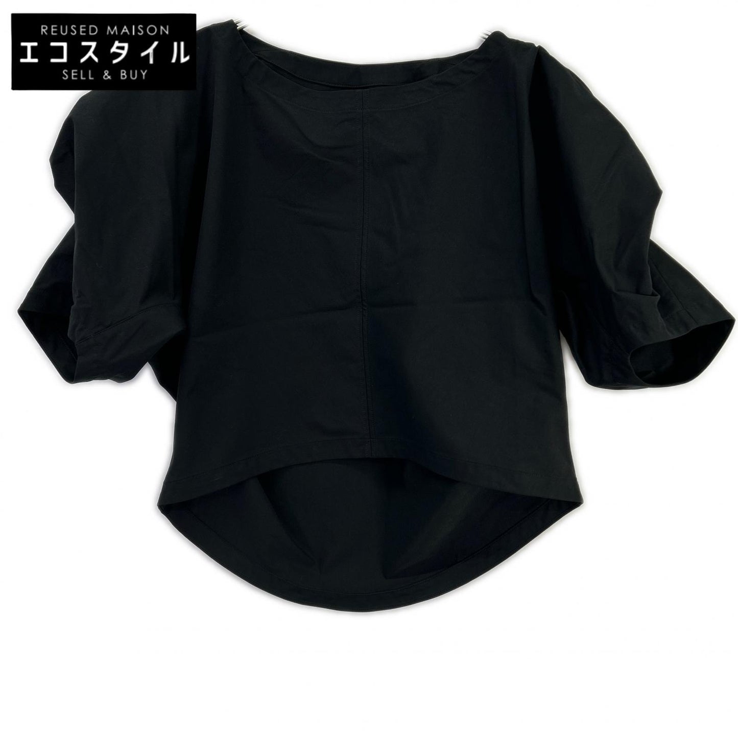 ISSEY MIYAKE イッセイミヤケ ブラック IM61FJ513 TWISTED DRAPE トップス