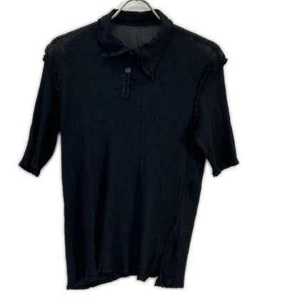 MeISSEYMIYAKE ミーイッセイミヤケ ブラック MI62FM772 SEE-THROUGH CREPE COLOR トップス