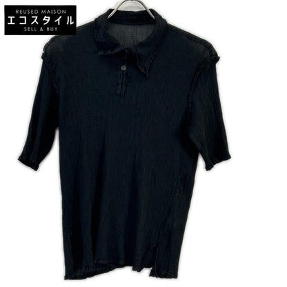 MeISSEYMIYAKE ミーイッセイミヤケ ブラック MI62FM772 SEE-THROUGH CREPE COLOR トップス