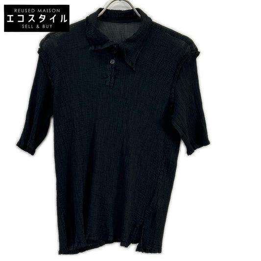 MeISSEYMIYAKE ミーイッセイミヤケ ブラック MI62FM772 SEE-THROUGH CREPE COLOR トップス