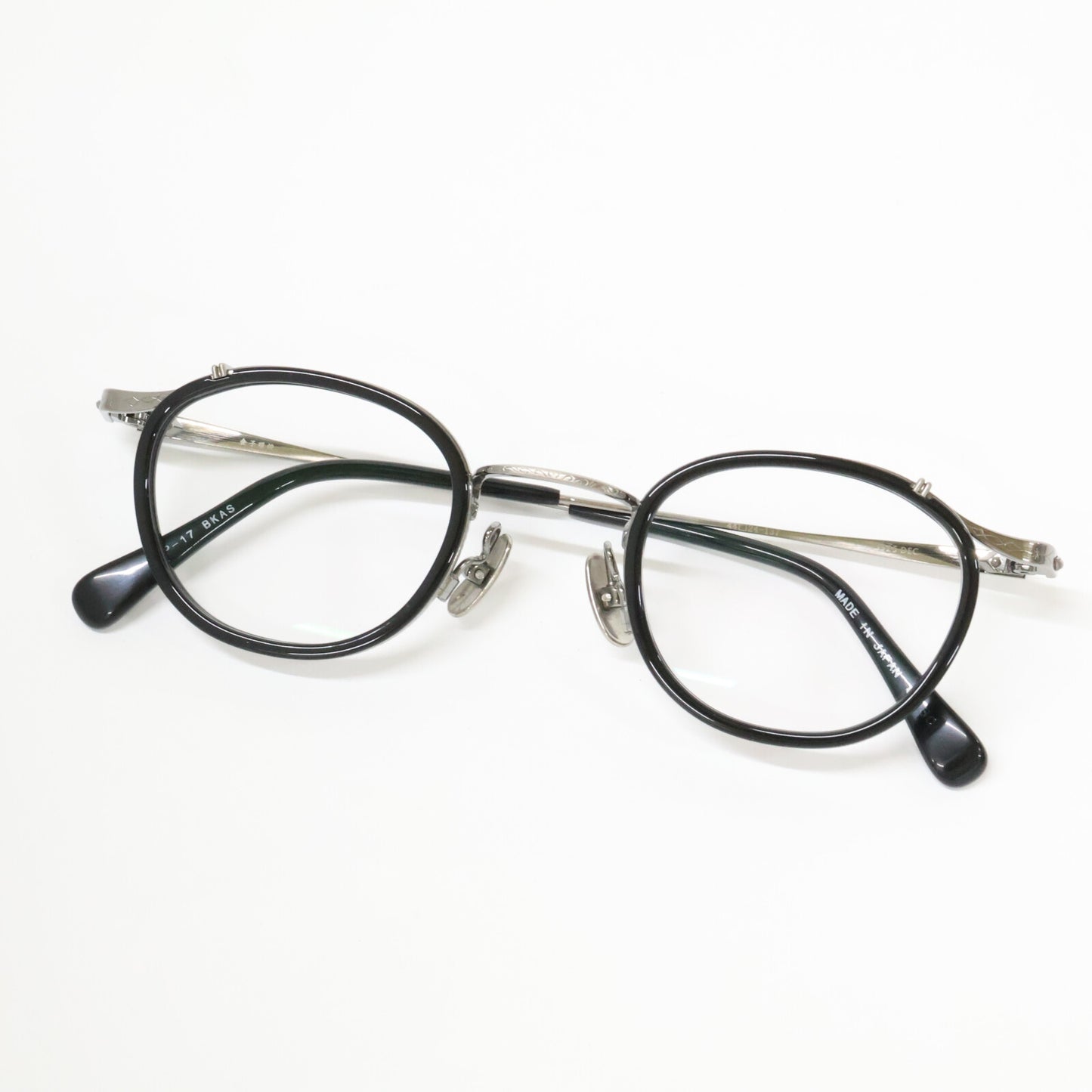 金子眼鏡 金子眼鏡 【美品】KMP-17 BKAS S925DEC 度入りレンズ コンビ アイウェア 眼鏡