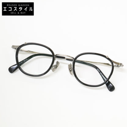 金子眼鏡 金子眼鏡 【美品】KMP-17 BKAS S925DEC 度入りレンズ コンビ アイウェア 眼鏡