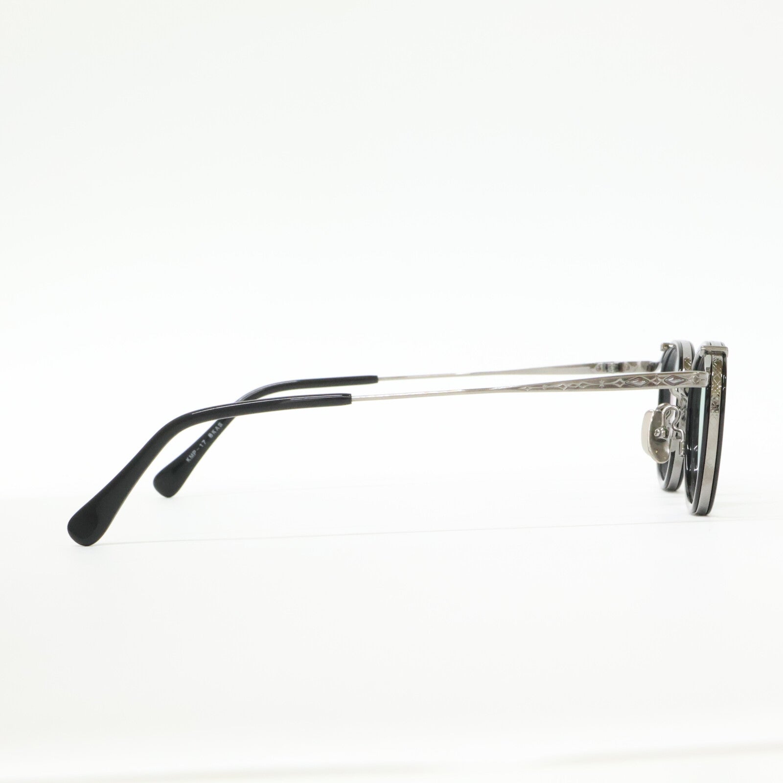 金子眼鏡 金子眼鏡 【美品】KMP-17 BKAS S925DEC 度入りレンズ コンビ アイウェア 眼鏡