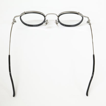 金子眼鏡 金子眼鏡 【美品】KMP-17 BKAS S925DEC 度入りレンズ コンビ アイウェア 眼鏡