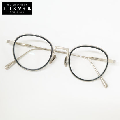 THE WHITE SCREEN ホワイトスクリーン 【美品】POINT PLUS ACETATE/TITANIUM ポイントプラス 度入りレンズ ボストンシェイプ アイウェア 眼鏡